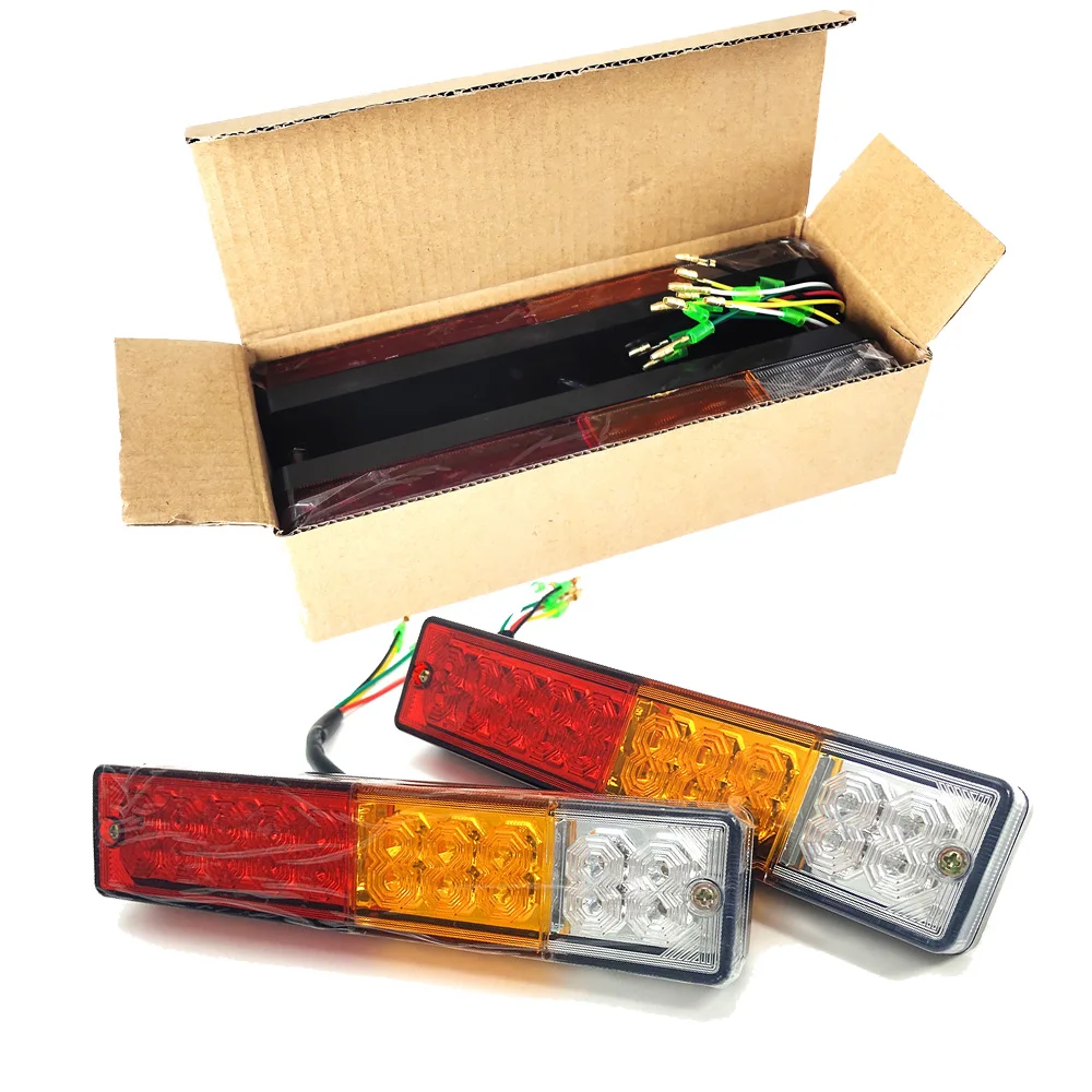 12V truck LED lights trailer tail indicator combination brake turn Reverse lights for Lorry ATV Tractor forklift Excavator