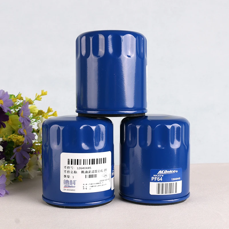 Best Quality Oil Filter 12640445 In Stock Car Auto Engine Parts for Escalade Camaro Malibu Spark Traverse Avenger Edge Transit