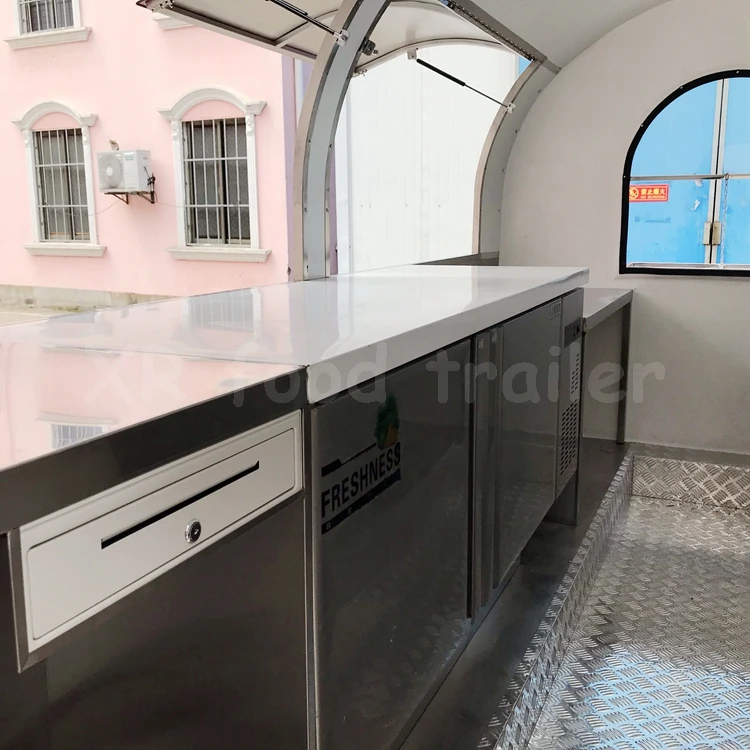 New design 12 ft fully equipped mobile food truck or trailer with sinks and lights 3.5 m