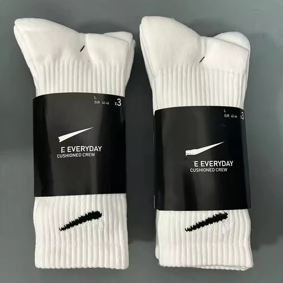 Hot selling cushioned crew 3 pack socks white label basketball cotton sock brand sport running athletic sock