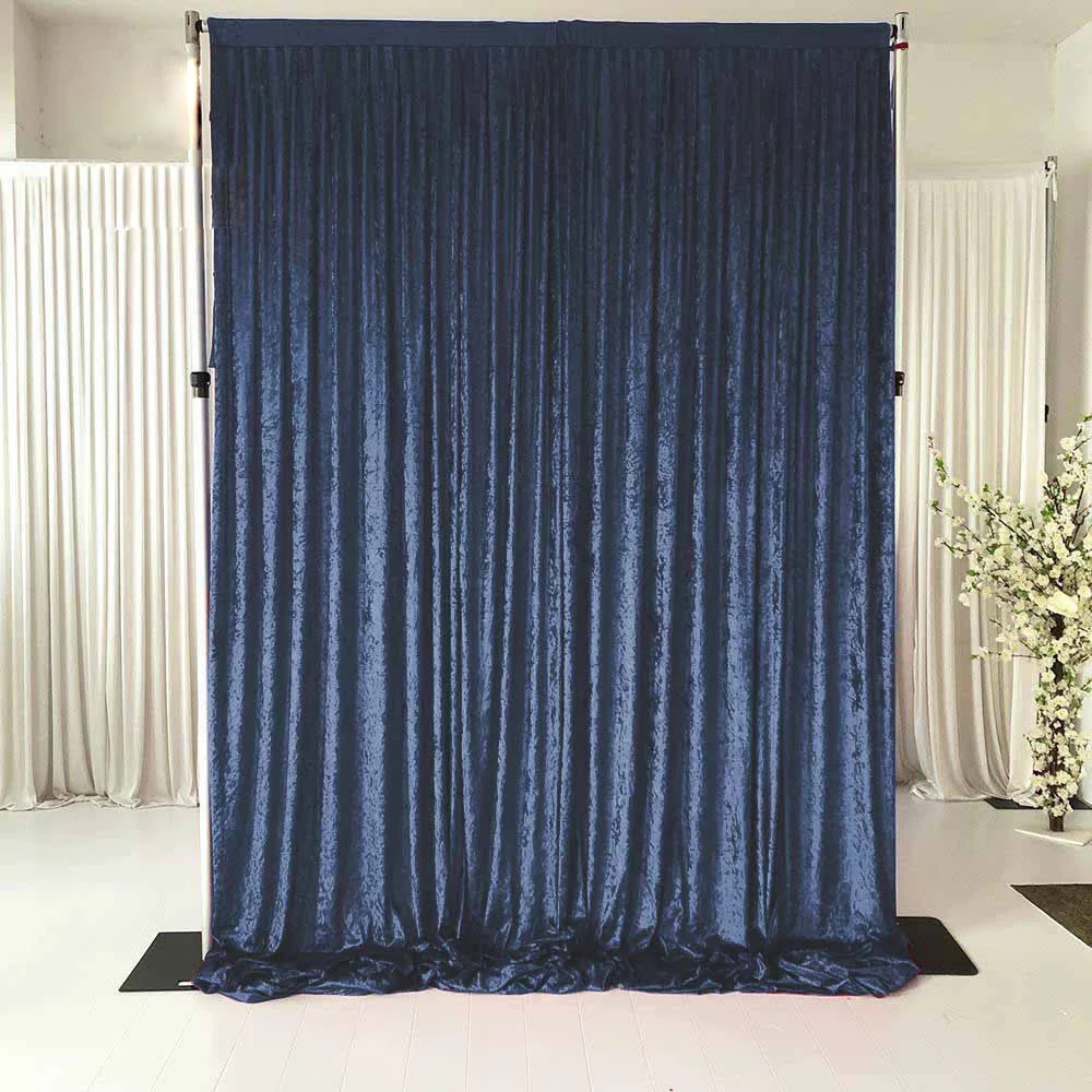 Luxury Wedding Party Stage Velour Back Drop Background Drapes blackout Curtain 5ft x 10ft Burgundy Red Velvet Crushed Backdrop