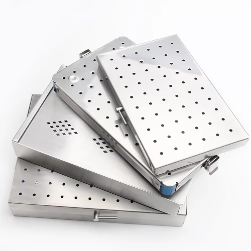 steel material sterilization container/trays