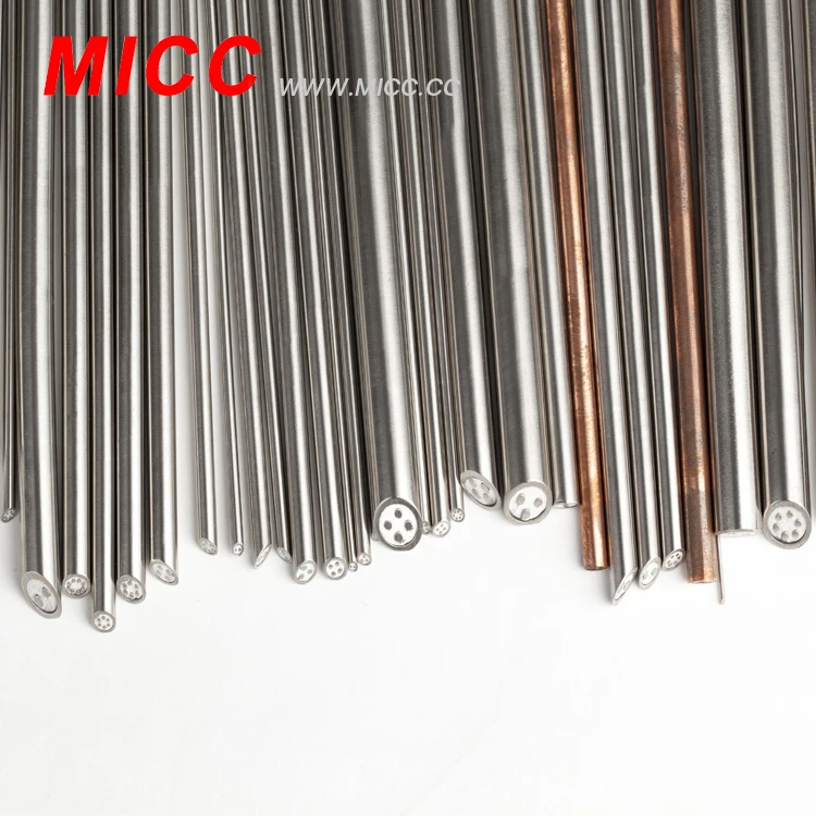 MICC 99.6% high purity Mgo insulator K type Mineral insulated thermocouple cable MI cable
