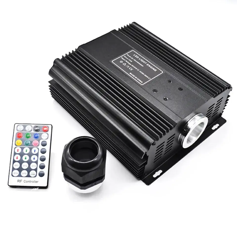 45W DMX512 RGB Fiber Optic Engine LED Light Source With 27KeyRemote Control For Optical Fiber Lighting