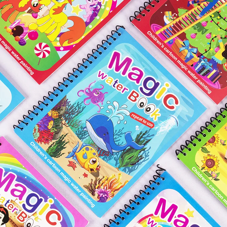 ULi Magic Drawing Book Water Coloring Book Doodle Board Drawing Toy with Pen Painting For Children Education