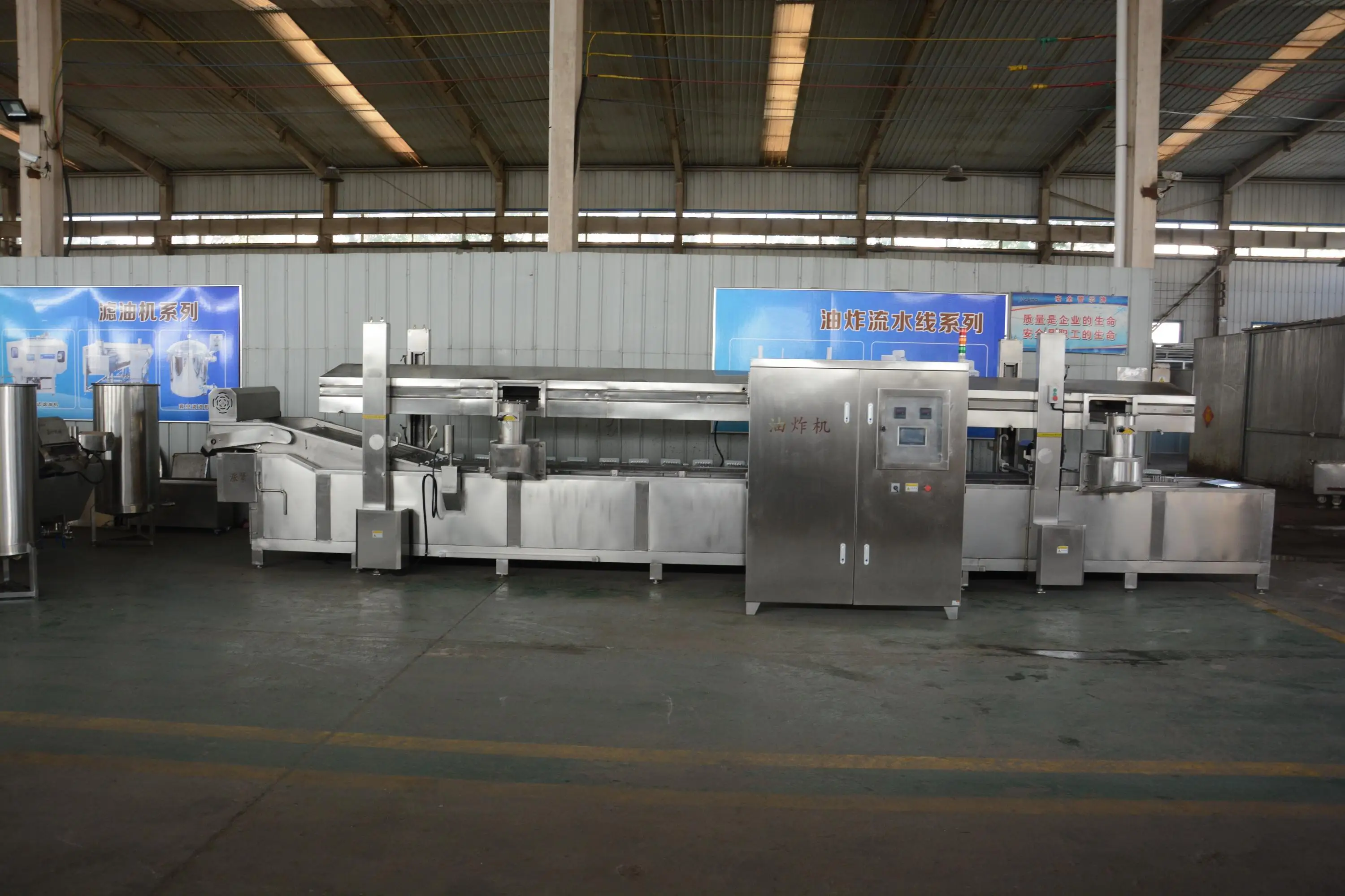 Restaurants Turkey Wings Deep Frying Production Line