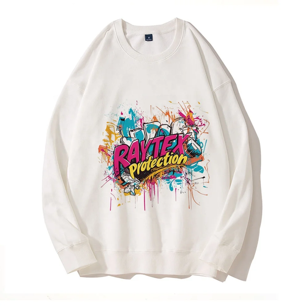 Wholesale Cotton Comfortable Sweatshirts Custom Embroidery Printed Logo Sweatshirt Loose Crew Neck Pullover Spring Cartoon