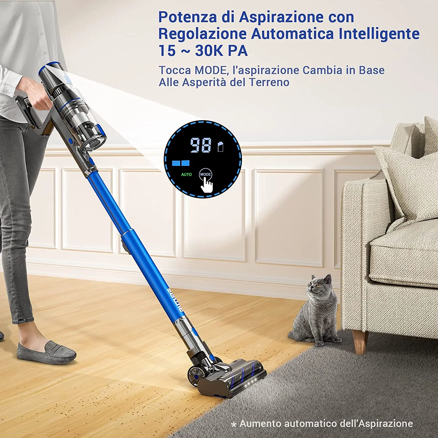 Whole Sale  30Kpa Handheld Led Headlight Wireless  High Quality  350W Vacuum  Cleaner