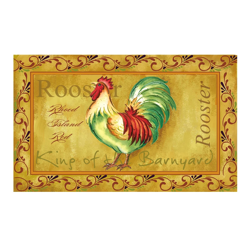 Best Quality products Flocking Soft Kitchen Rubber Mat anti-slip door mats  washable cartoon door mat