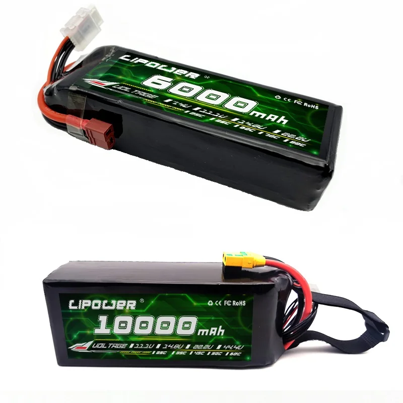 Lipower Wholesale Lipo Lithium Polymer 14.8v 6000mah 4s 35c Rc Lipo Battery Pack For Rc Boat Truck
