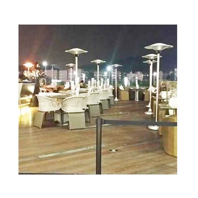 Лампа из нержавеющей стали для ресторана кофейника в форме зонта 1500 Вт 2100 3000 наружный ИК-светящийся галогенный Электрический стоячий нагреватель