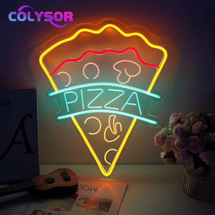 Commercial Beer Open Pizza Burger Acrylic Anti Scratch For Business Shop LED Neon Sign Light