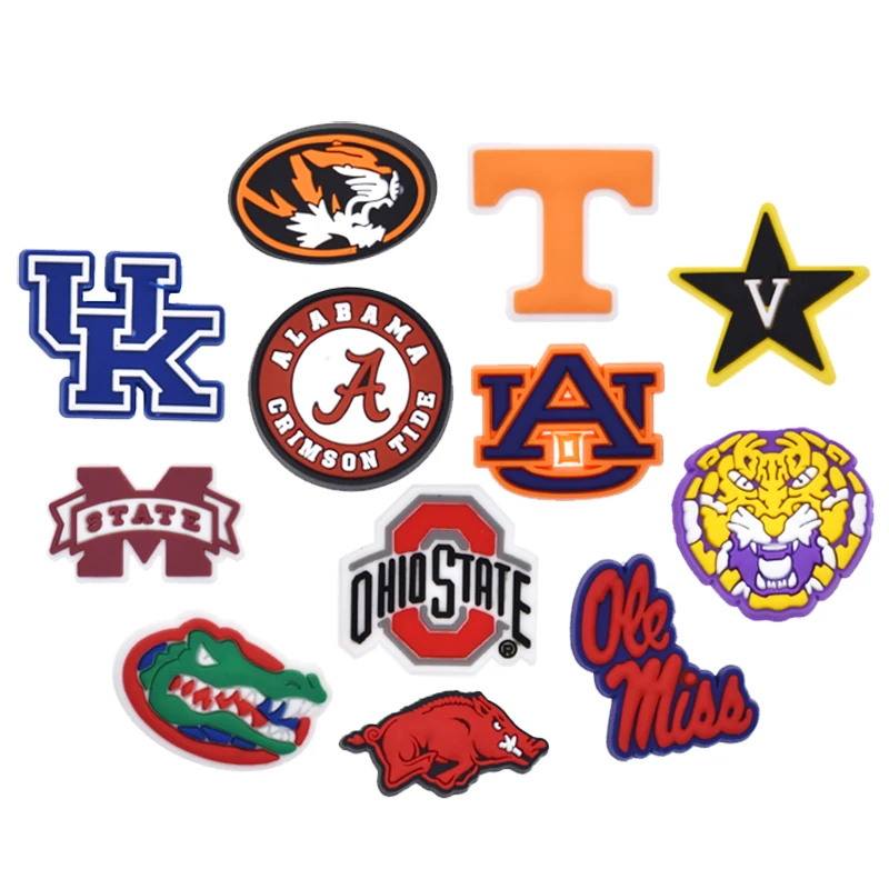 Wholesale croc charms BTAA college football croc Charms alabama crimson tide croc charms