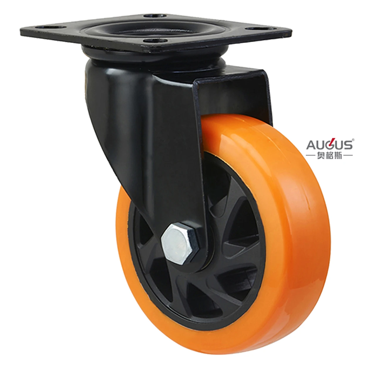 150 mm x 40 mm polyurethane wheel for trolley heavy duty caster with brake