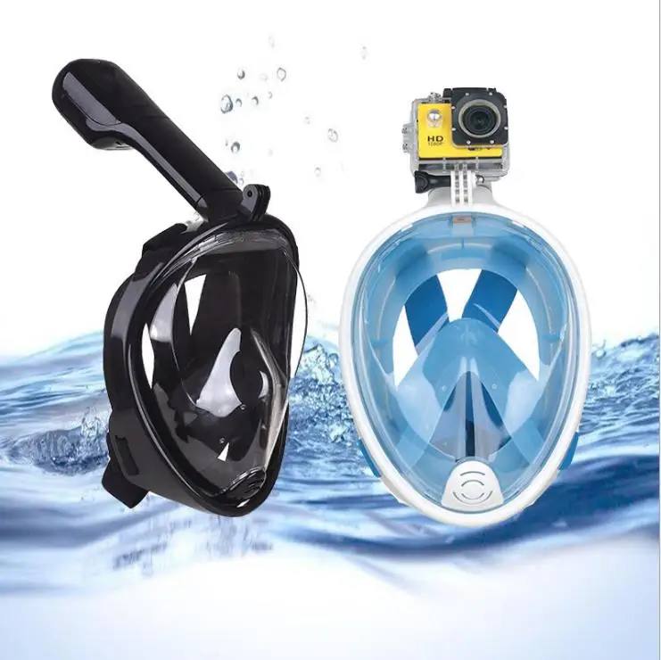 Anti Fog Foldable Go Pro Easy Breath Scuba Diving Swimming Full Face Mask For Snorkel