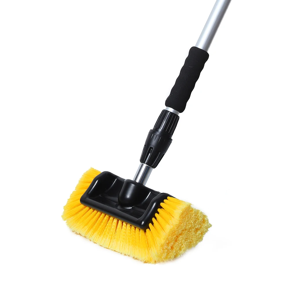 Water Flow Car Cleaning Brush With Aluminum Telescopic Handle