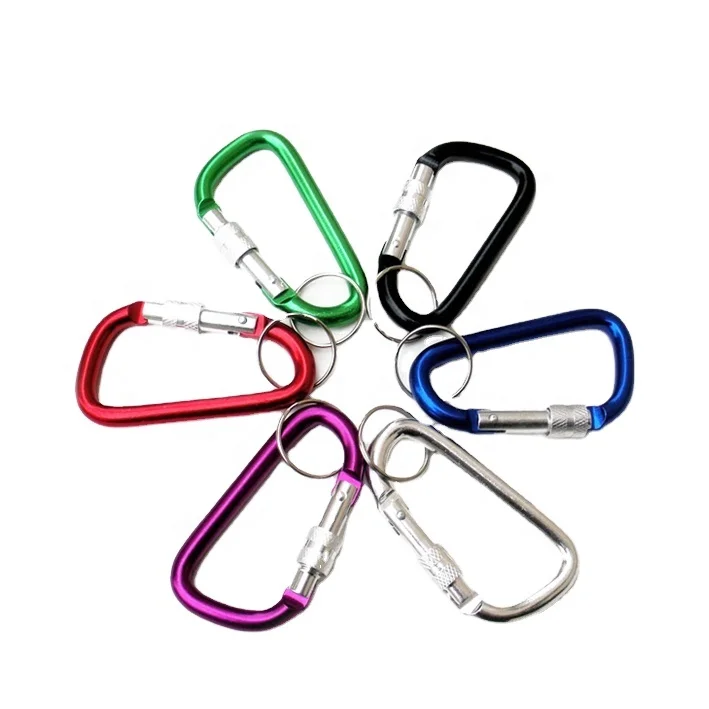 Multi Colors Aluminium Safety Carabiners Buckle Keychain Gifts