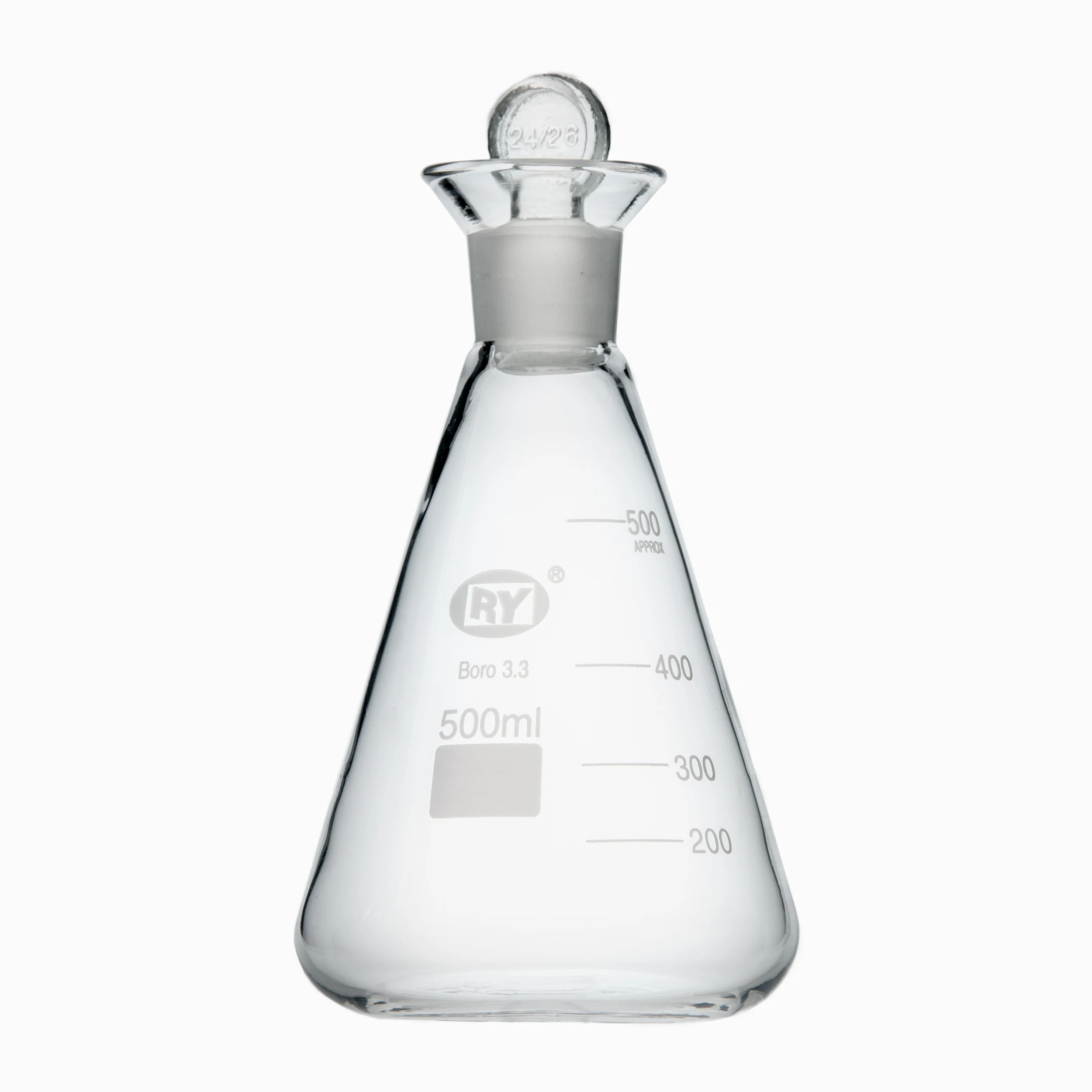 Изготовленная на заказ кварцевая бутылка для йода Erlenmeyer