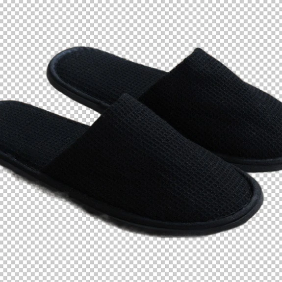 Bambino Bambu Bamboos Wholesale Black Coral Velvet Slippers Disposable Open Toe