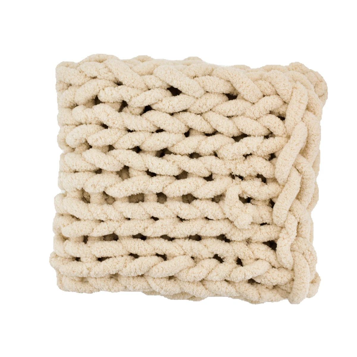 i@home boho throw knit baby blanket for home decor hand-made chenille chunky fashion