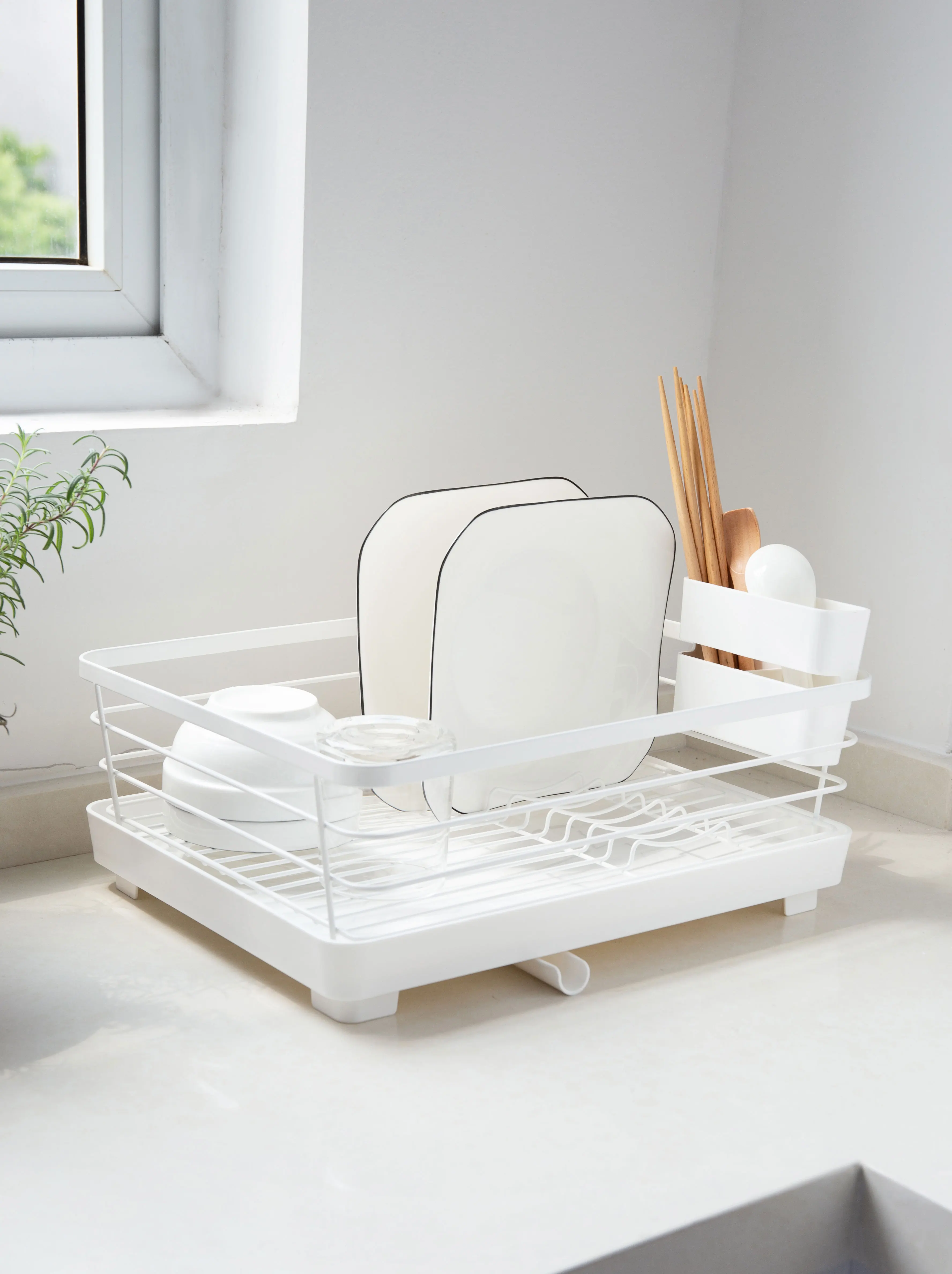 
Bowl Stand Dish Rack Over Sink Kitchen Utensil Shelf Rack/Cutlery Stand 