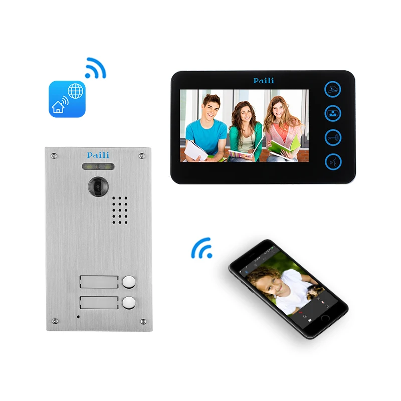 
WiFi Video Door Bell Waterproof Wired Smart Camera Doorbell for Apartment Night Vision APP Control 