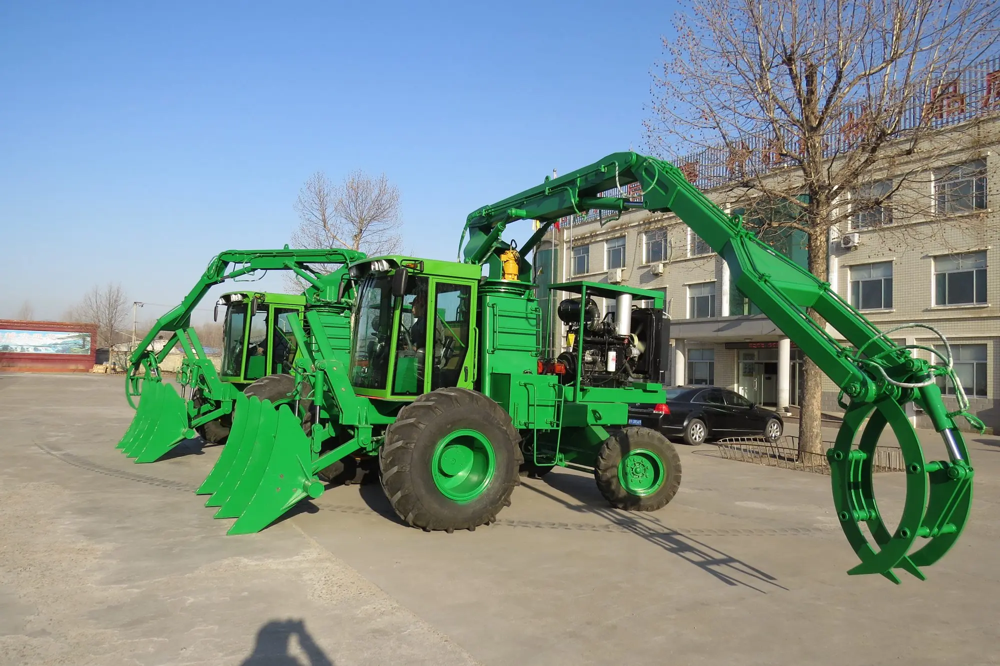 Hongyuan left and right 180 swing grab loader 180 degree sugarcane grab loader