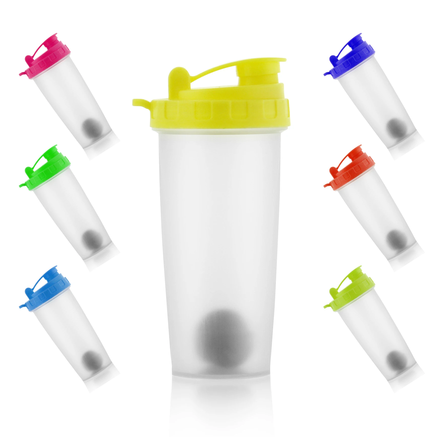High quality BPA free protein shaker bottles with mixing ball 700ml food grade