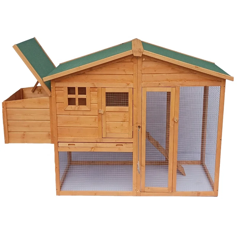 Jaalex High Quality Wooden Outdoor Backyard Chicken Hen House Pet Rabbits Hutch With Egg Box For Sale