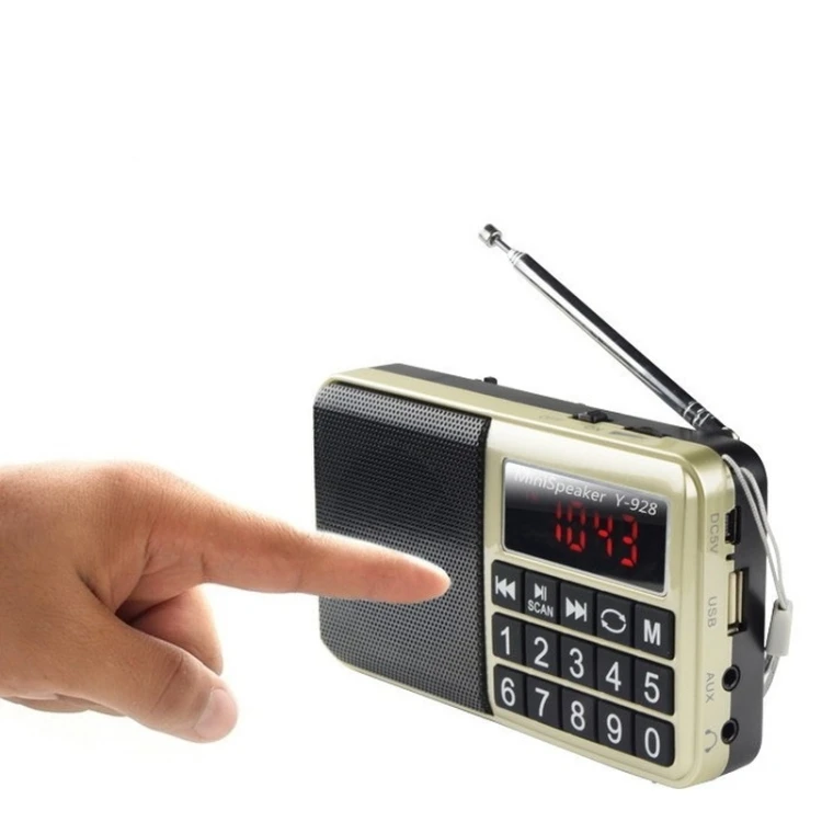 Dropshipping Lightweight Portable TF Card U Disk FM Radio Large-screen LED Display MP3