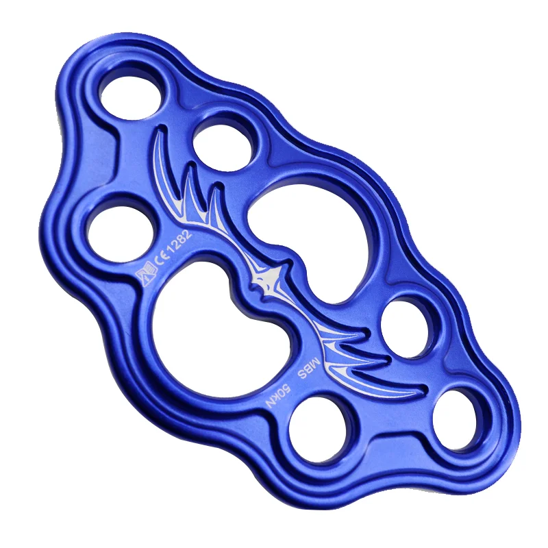 WONJO 60kN climbing aluminum 8 holes multi anchor rigging plate for climbing and working at height rescue