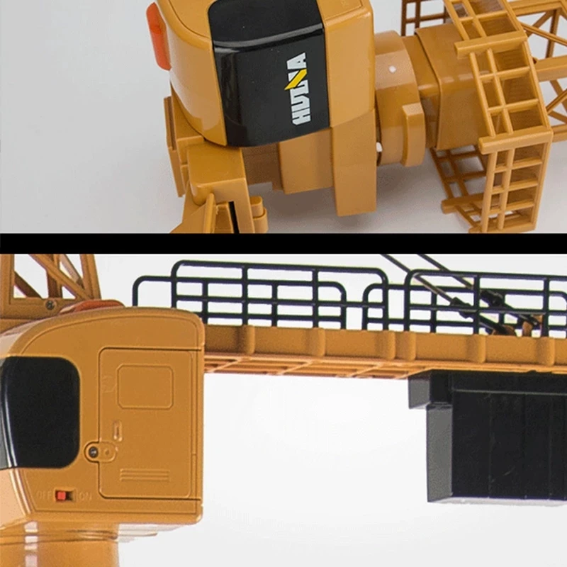 Huina 1585 1/14 Remote Control Tower Crane 12-Channels 2.4Ghz Rc Alloy Body Simulation Engineering Construction Truck Toy