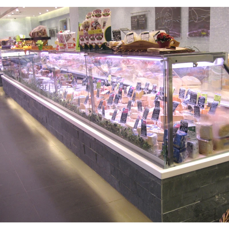 Commercial Deli Display Refrigerator Fresh Fish Service Counter Refrigerated Display Cabinet Series Deli Cooler Showcase