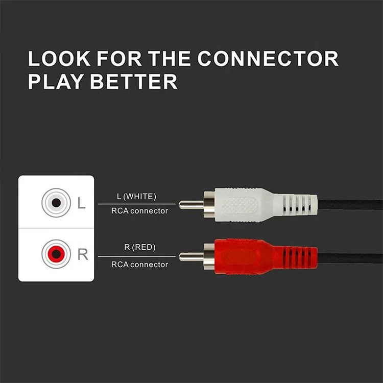 LBT Hot  5 Feet/1.5m USB 2.0 Male/Female to 2 RCA Male Jack Splitter Audio Video AV Composite Adapter Cord Cable (USB M/2RCA M)
