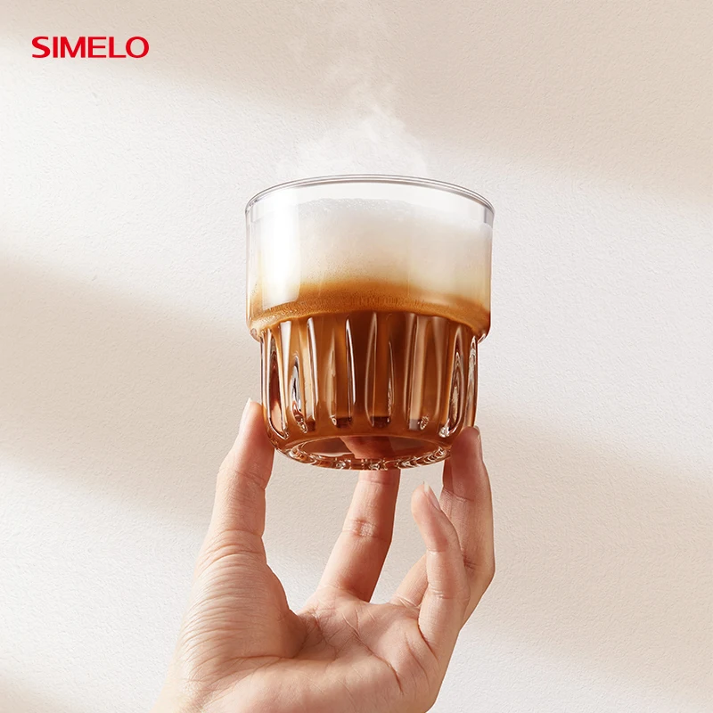 SIMELO 80ml superior quality High borosilicate glass Coffee Cup Cocktail Beer mug Transparent Wine Glass Coffee Mug