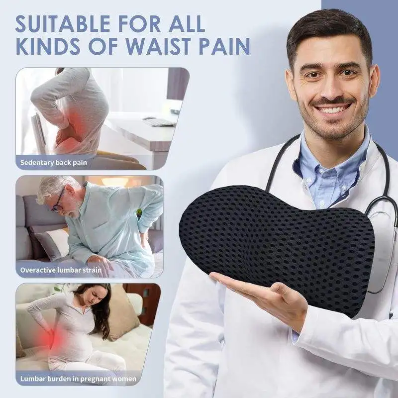 JYM  lumbar  support car seat massage lumbar cushion recliner lumbar rest Yuanbao type backrest pillow to relieve waist pain