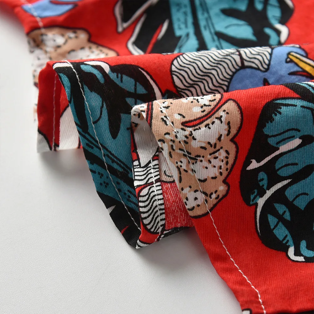 Print shirt shorts set summer wear kids clothes 3 year old boy clothing