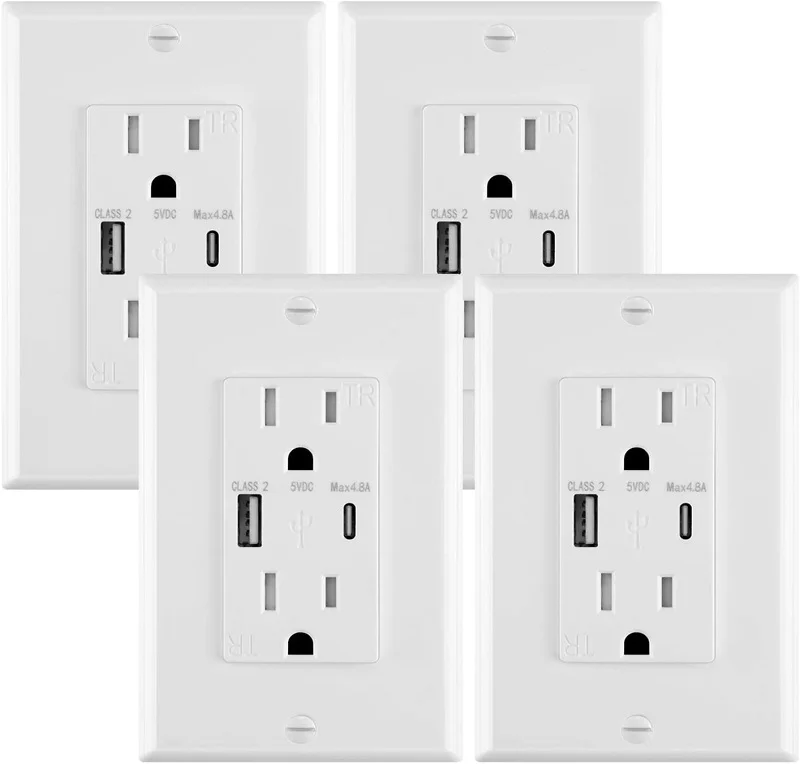 UL943 стандарт 5V 4.8A Тип C USB-C 110V выход
