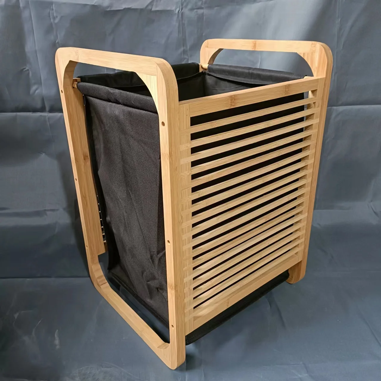 Бамбуковая корзина для белья, корзина со съемным мешком, корзина для белья, бамбуковая корзина с крышкой