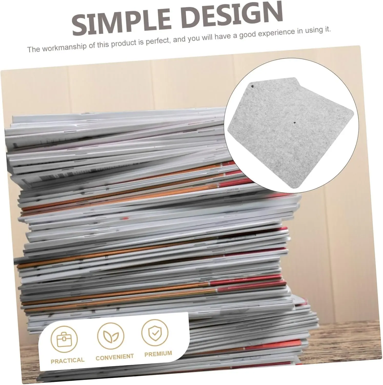 Hot Sale Snap Button Design Felt Envelope Bag felt briefcase envelope bags for office school Felt Document Bag