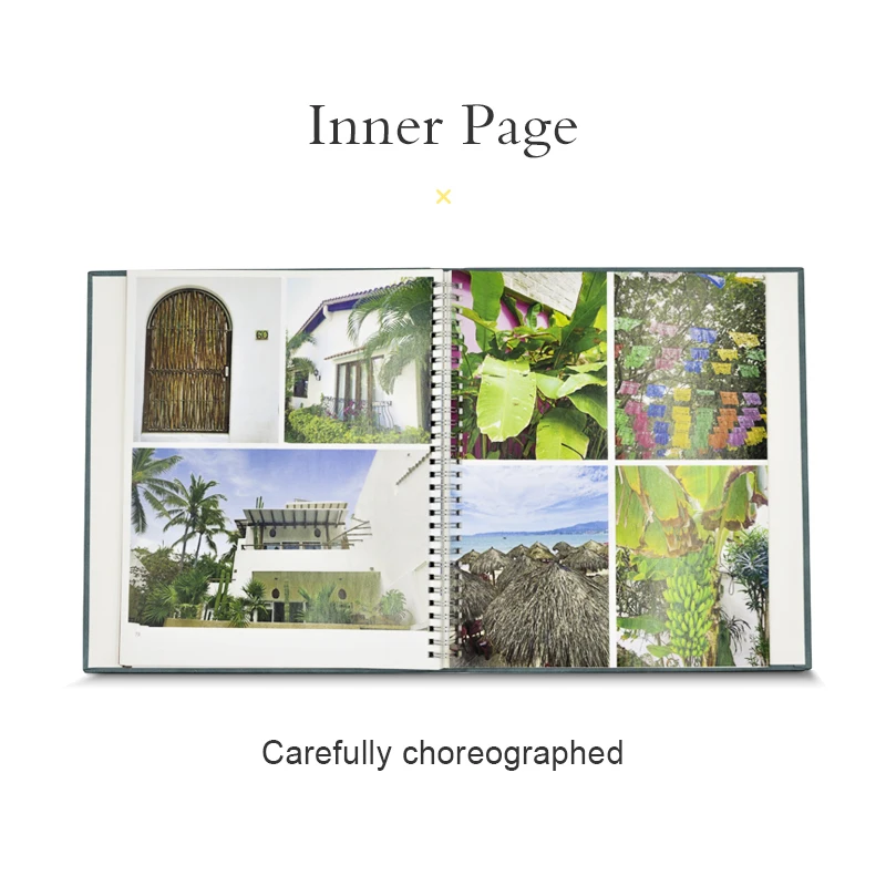 books magazines and publications Custom printing services concealed spiral journal notebook PU Leather cover hidden spiral book