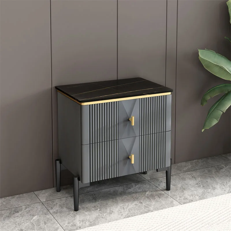 High quality sale living room furniture wooden Living room storage cabinet simple marble top living room side table