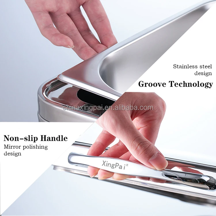 XINGPAI commercial restaurant equipment buffet food warmer 4 L stainless steel cheffing dish with glass lid