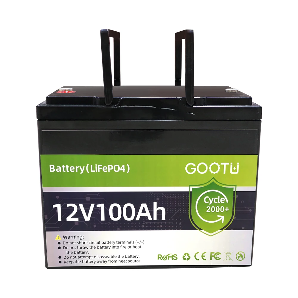 Литий-ионные фосфатные батареи gotu 12 В 100 А/х аккумуляторные элементы с глубоким циклом 8 Аккумулятор