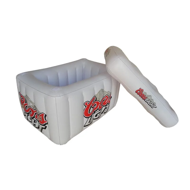 Custom rectangle Inflatable ice cooler beer bucket
