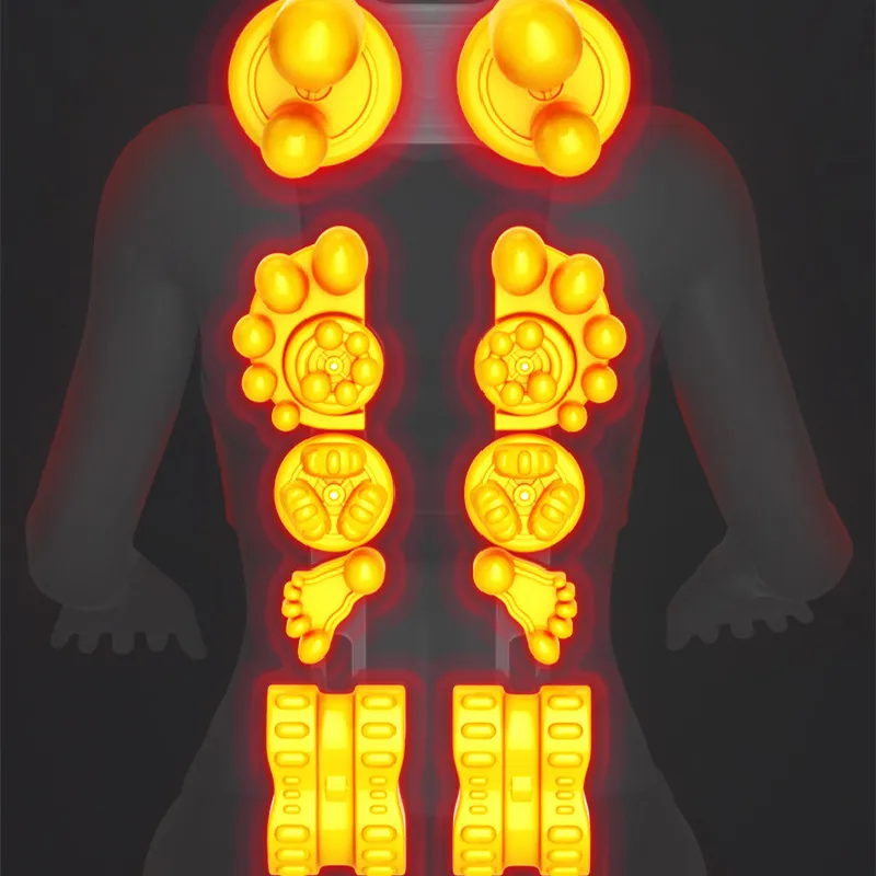 Amazon Hot Sellers PU Leather 4D Massage Seat Neck Back Shiatsu Heating Electric Full Body Car Massage Cushion