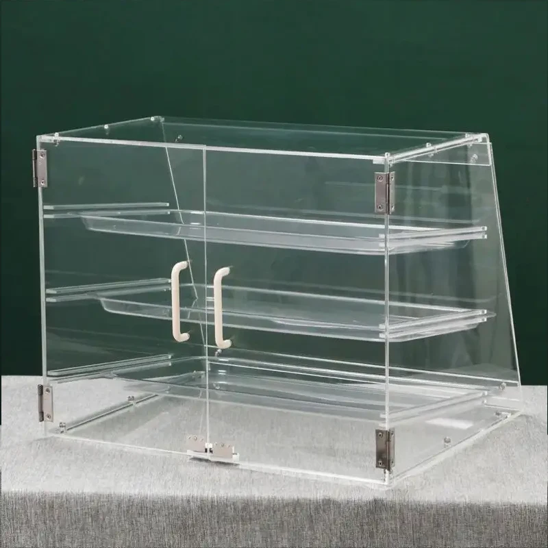 High Quality Pastry Display Case Transparent Acrylic Box Bread Display Cabinet Box for Shop