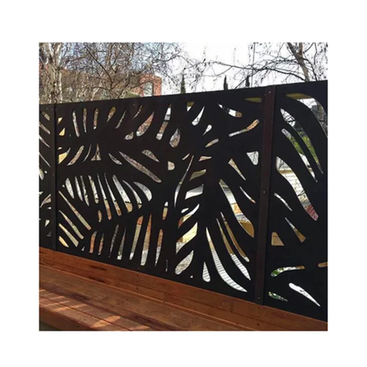 Powder Coated Single Double Garden Gate and Poles Style Fence Style Steel Waterproof Aluminum Laser Cut Aluminum Fencing