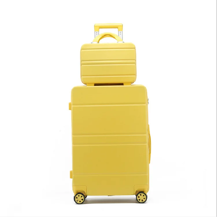 2 pcs Carry on make up beauty suitcase 20 inch trolley suitcase cosmetics travel luggage sets for women