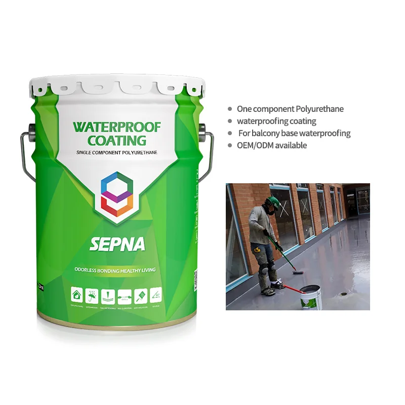 one package self leveling customized color polyether urethane water resistant paint for roof ventilated basement